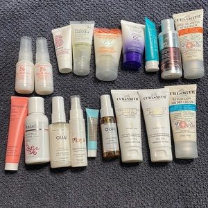 18 hair styling samples. Curlsmith user 1X all other brand new.